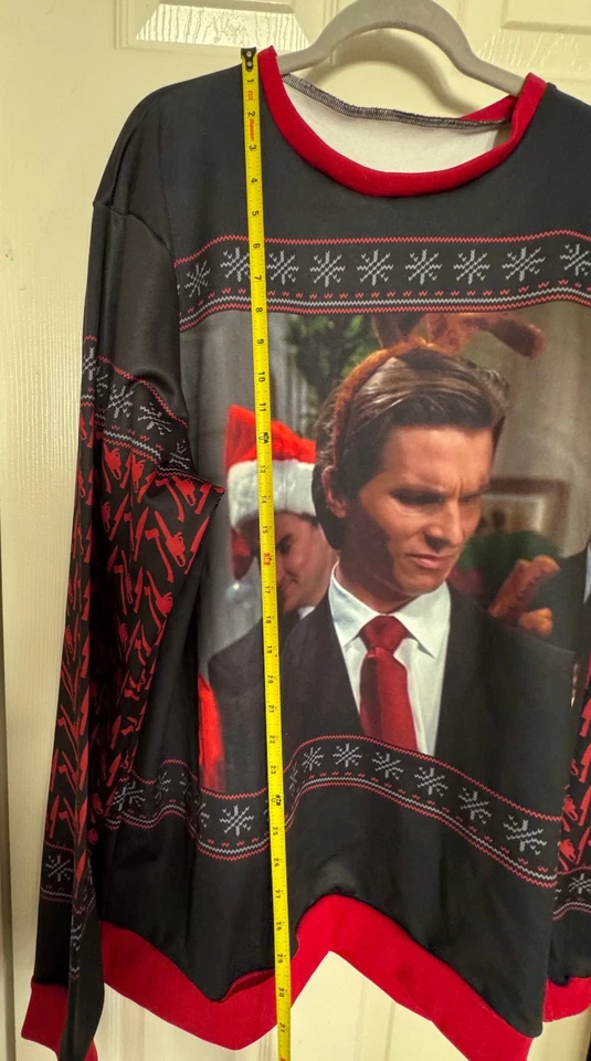 Vintage American Psycho Movie Jersey Christian Bale T-Shirt Patrick Bateman 2XL - Image 4 of 4