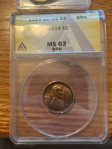 1924 Lincoln cent , Uncirculated, MS63, scarce