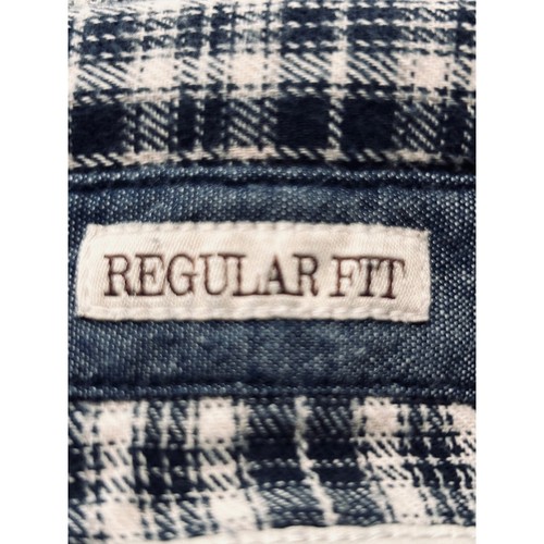Cody James Mens 2XL Western Plaid Long Sleeve Snap Button Shirt Navy White - Picture 10 of 14