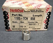 50pc HeliCoil 7/16"-14 Free Running Thread Insert .656" OAL Stainless Steel