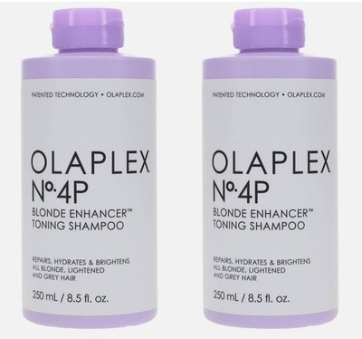 2 x OLAPLEX NO.4P BLONDE ENHANCER TONING SHAMPOO 8.5 OZ ~ New ~ Pack of 2