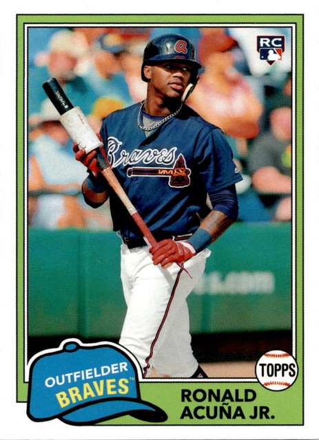 2018 Topps Archives - 1981 Design Ronald Acuña Jr. #212 (RC) BoxEE