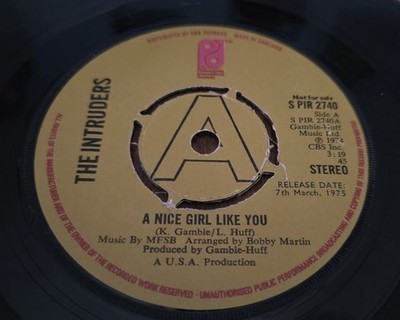 THE INTRUDERS  DEMO  A NICE GIRL LIKE YOU   UK PHILADELPHIA 1974 EX COND