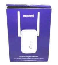 Macard WiFi Range Extender 300Mbps 2023 Model N300–Open Box
