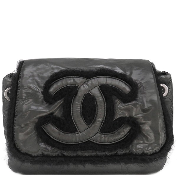 Chanel Black Nylon Coco Mark Shoulder Bag with Chain 785381