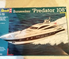 Raro modello yacht HTF 1/72 Revell 108' Sunseeker Predator sigillato all'interno nuovo con scatola