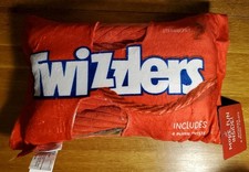Iscream Twizzlers Strawberry Package Pillow with 4 Plush Mini Twizzlers Inside