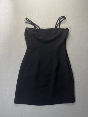 Mieka Dress Woman s Sz 4 Mini Black Dress Straps Casual Cocktail Little