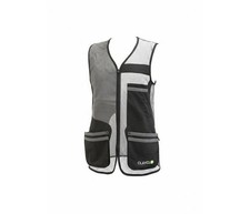 Chaleco de tiro Clayclo Olympia Pro Master negro gris y verde lima de arcilla para hombre