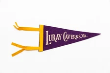 Vintage Luray Caverns Virginia Souvenir Mini Felt Pennant 9"