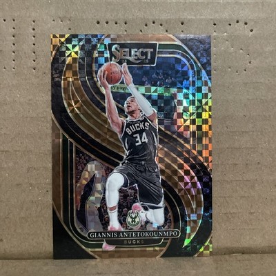 2024-25 GIANNIS ANTETOKOUNMPO PANINI SELECT #137 BRONZE CHECKERED #D/49 SP CARD