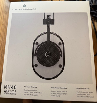 Original Master & Dynamic MH40 Wireless Black Metal/Leder White