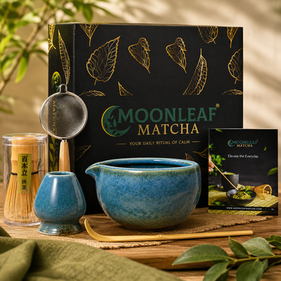 Premium Matcha Whisk Kit - Complete Japanese Tea Ceremony Set w/ Ceramic Bowl
