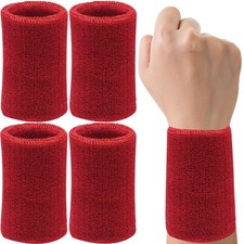 6 Inch Wrist Sweatbands Tennis Wrist Bands Absorbent Sweat Band for Men and W