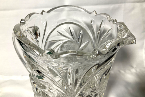 Antique American Brilliant Period Cut Glass Water Pitcher Vase Pinwheel Heavy - Picture 5 of 10