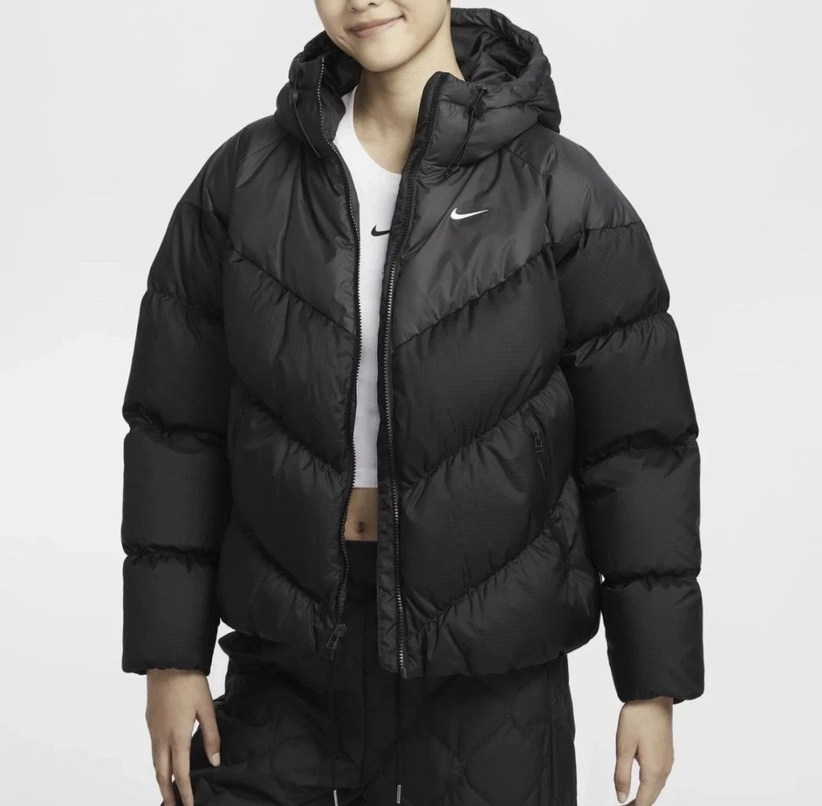 Nike Storm-FIT Windrunner Black Puffer Jacket (HF7865-010) Women’s Size XL
