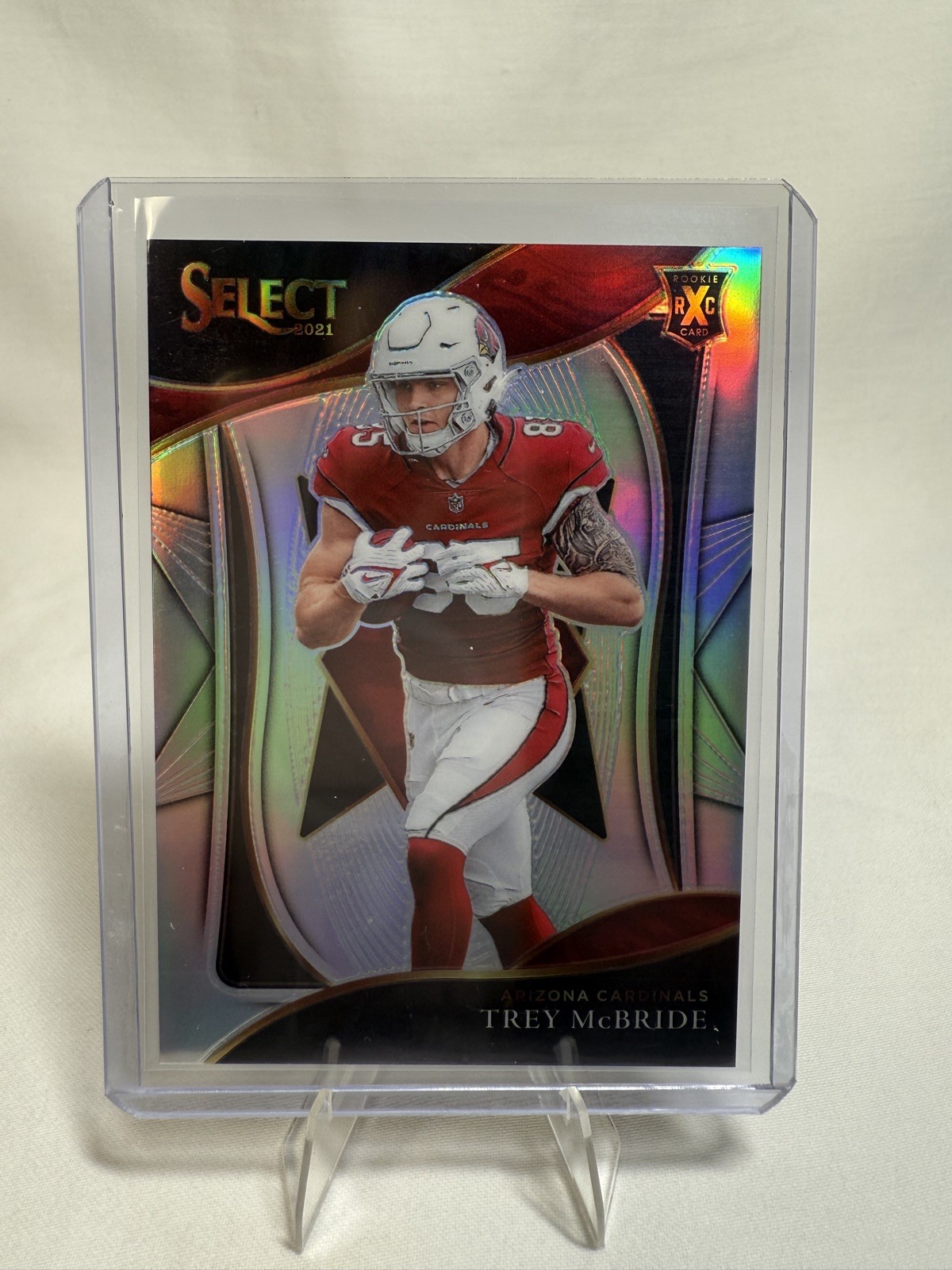 2021 Panini Select Trey McBride XRC Rookie Silver Prizm Arizona Cardinals #417