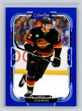 2025-26 O-Pee-Chee #65 Tyler Myers Blue Border-Vancouver Canucks