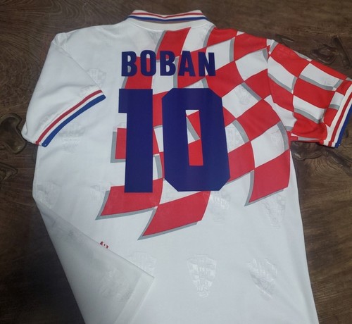 Boban 10 M Croatia 1998 Home Lotto Football Vintage Football Shirt Jersey - Picture 15 of 15