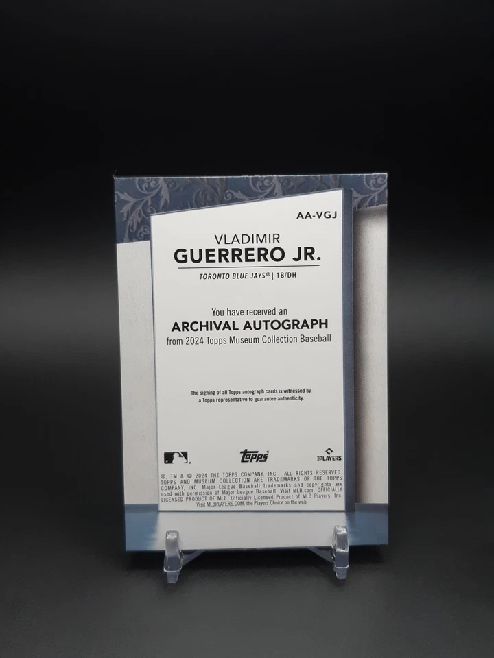 2024 Topps Museum Collection Archival Autographs Gold Vladimir Guerrero auto /25 - Image 2 of 2