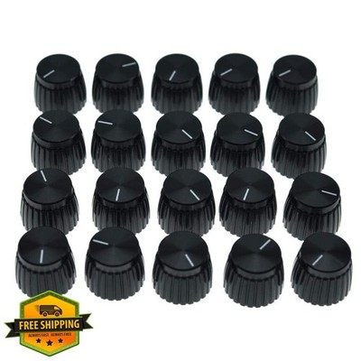 Dopro Guitar Amp Knobs Black Caps for Marshall Amps (20pc)