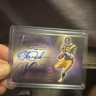2025 2026 Leaf In The Game Used Sports Vignette Purple Eric Dickerson 1/6 Auto 