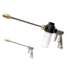 High Pressure Garden Hose Nozzle Sprayer with 3.5oz Plastic Soap Dispenser Bo...