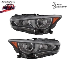 For 2014-2022 Infiniti Q50 LED DRL w/o AFS Projector Headlights Assembly Lamps