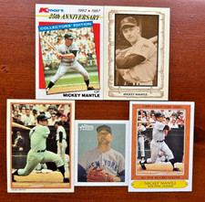 Mickey Mantle Baseball Card Lot of 5 Reprints Inserts Yankees HOF Legend