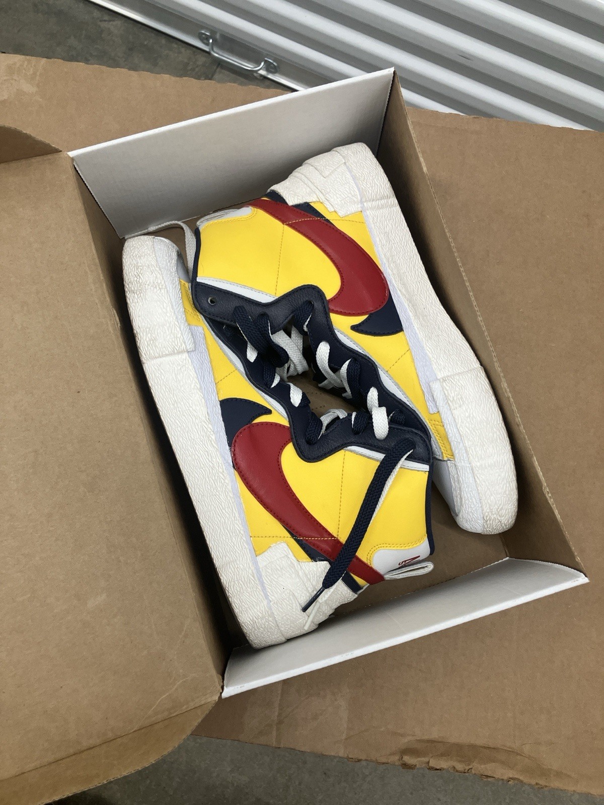 SACAI X NIKE Blazer Nike x Sacai Mid Maize Navy taglia 10M