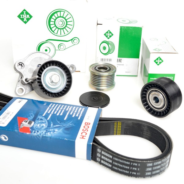 Bosch 7PK1705 Keilrippenriemen-Satz + Freilauf FüR Opel Renault Nissan-image