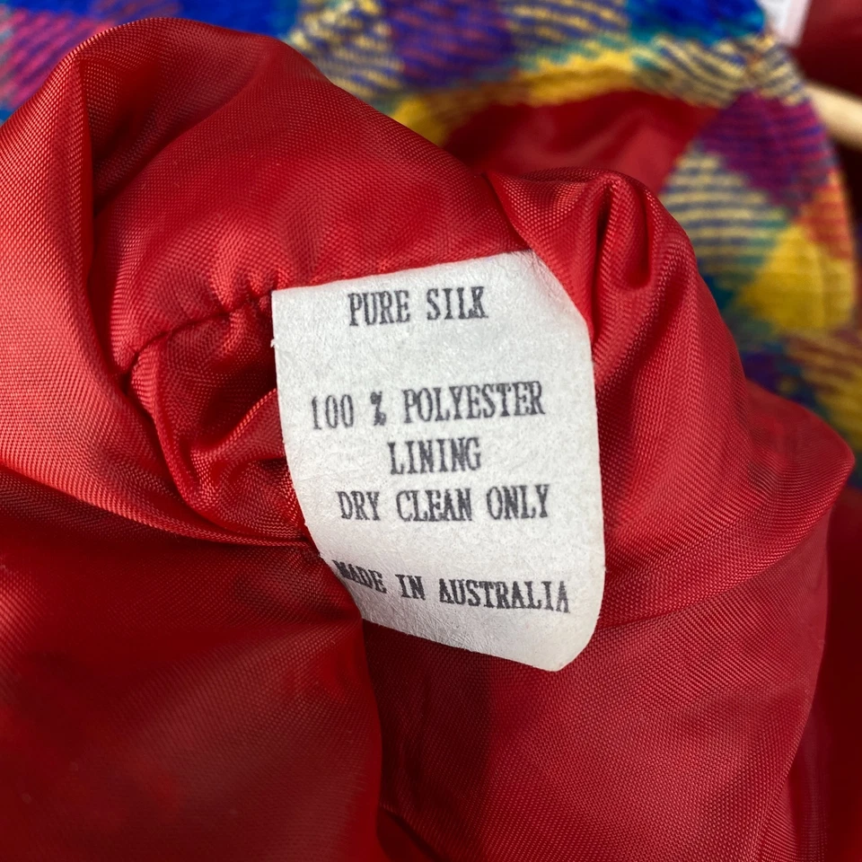 Vintage Stacks of Slax Melbourne Womens 8 Vest Retro Clowncore Silk Pockets - image 4 of 4