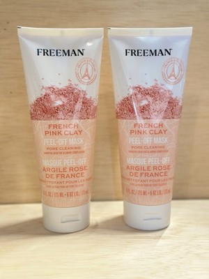 Lot 2- FREEMAN French Pink Clay Peel-Off Mask, 6 fl. oz. Ea Sealed
