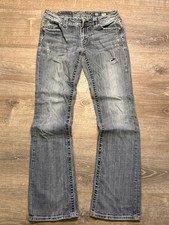 Miss Me Bootcut Denim Jeans Medium Wash Embroidered 5-Pocket Blue Women  s