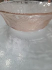 Dogwood Pink Depression Glass Serving Bowl -Approx 8 1/4 Inches Across Bowl Top