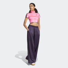 Adidas Originals Womens Adcolor Satin Wide Leg Track Pants 85 JV7510