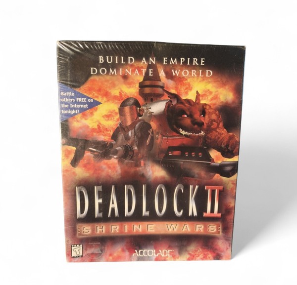 (Pc CD-ROM, 1997) Deadlock Ii Shrine Wars - Big Box Accolade, Retro Game, Sealed-image
