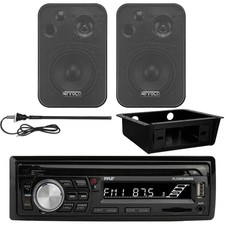 Pioneer Marine Bluetooth CD Stereo, 2x 4" Speakers, Dash Install Kit, Antenna