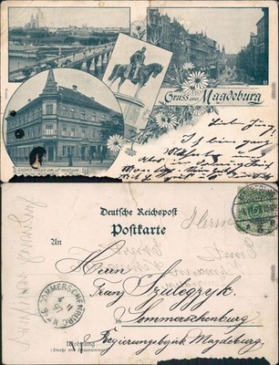 Magdeburg 4 Picture: Street, Last House at Sudenburg, Total 1897