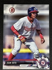 JUAN SOTO ROOKIE CARD 2017 Bowman MLB RC Baseball Nationals NEW YORK METS. rookie card picture