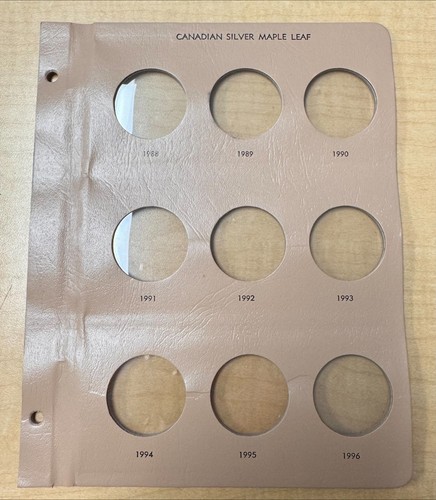 1988-2005 Dansco #7215 Canadian Silver Maple Leaf PG 1 & 2