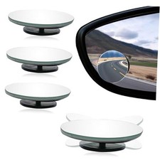 4PCS Blind Spot Mirror, 2" Round HD Glass Frameless Convex Rear View Mirrors