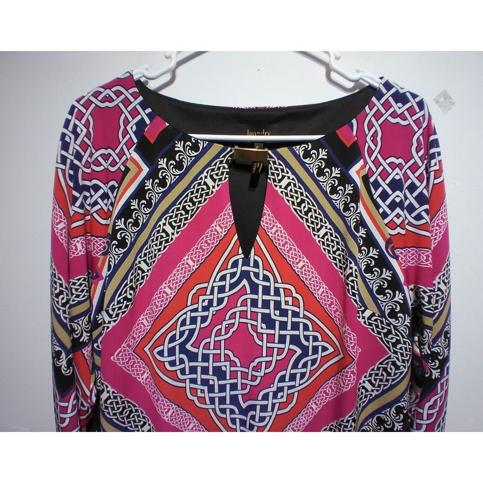 Sheath Dress Size Medium Travel Multi Print  Lined Career Shelli Segal