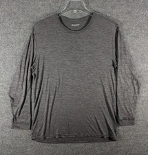 Heat Keep Shirt Men's X-Large Gray Long Sleeve Pullover Crew Neck Base Layer