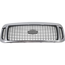 Grille For 2002-2004 Ford Excursion Chrome Shell W Gray Insert Plastic