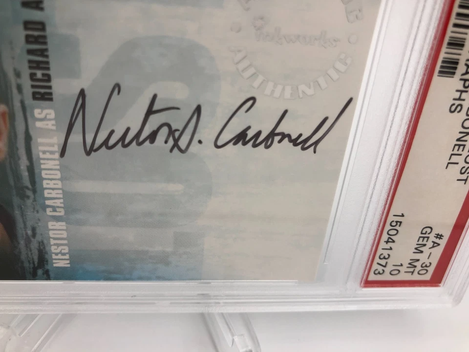 NESTOR CARBONELL AUTO Inkworks Card LOST as RICHARD ALPERT grade PSA GEM MINT 10 - Bild 2 von 4
