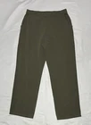 L.L.Bean Pants Womens Medium Petite Green Jersey Straight Leg Pull On Lounge