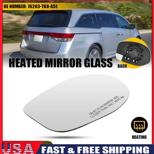 Mirror Right Heated Glass Backing Side W/ for Odyssey Honda 2015 2016 2014 2017