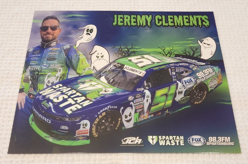 2023 Jeremy Clements "Spartan Waste Hallowee" #51 NASCAR Xfinity Series postcard