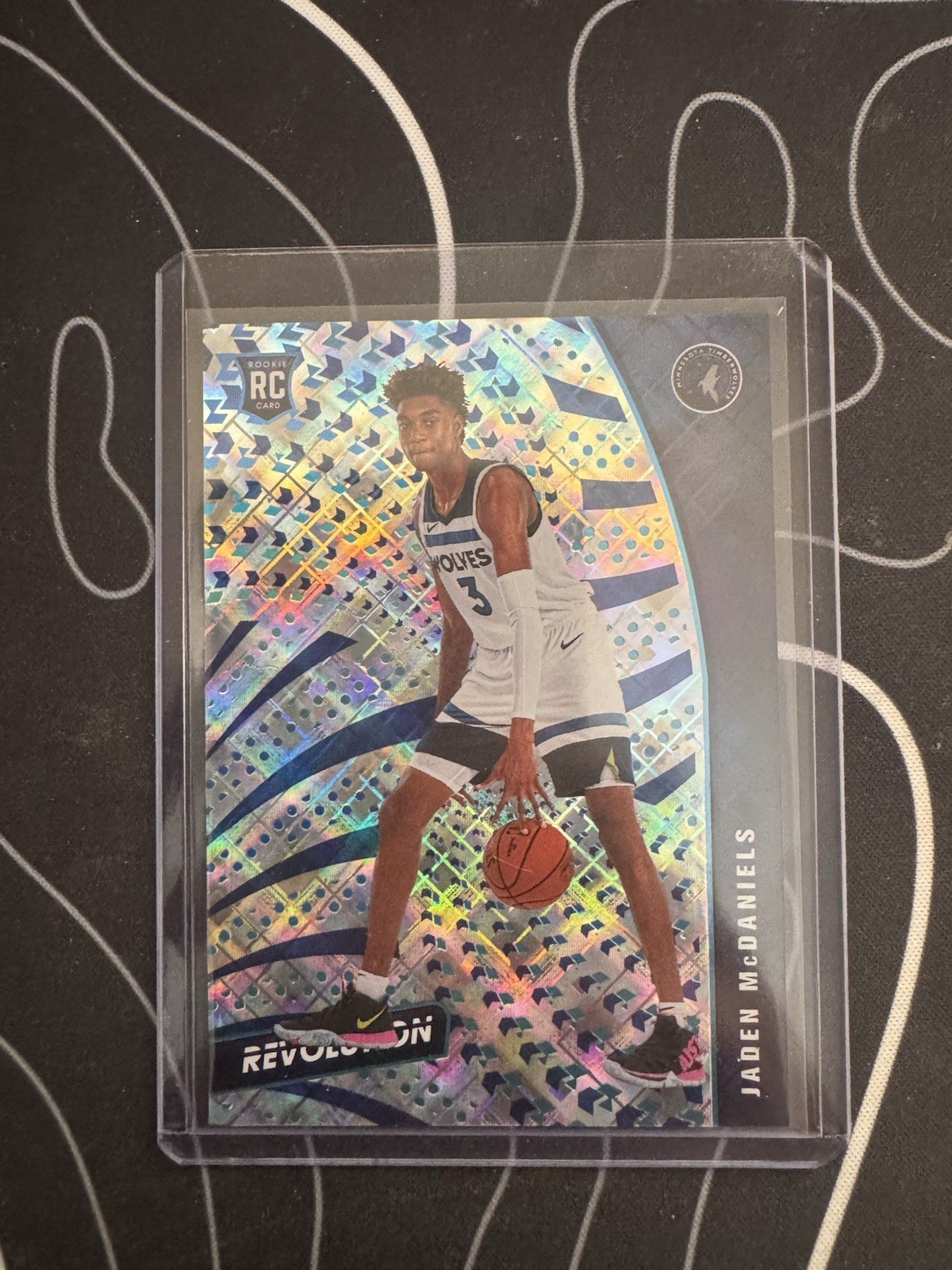 2020-21 Panini Revolution - Rookies Jaden McDaniels #102 Cosmic /100 (RC)